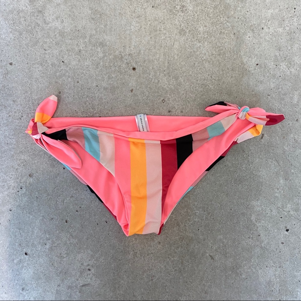 Sale Solid & Striped Multi Colored Bikini - image 3